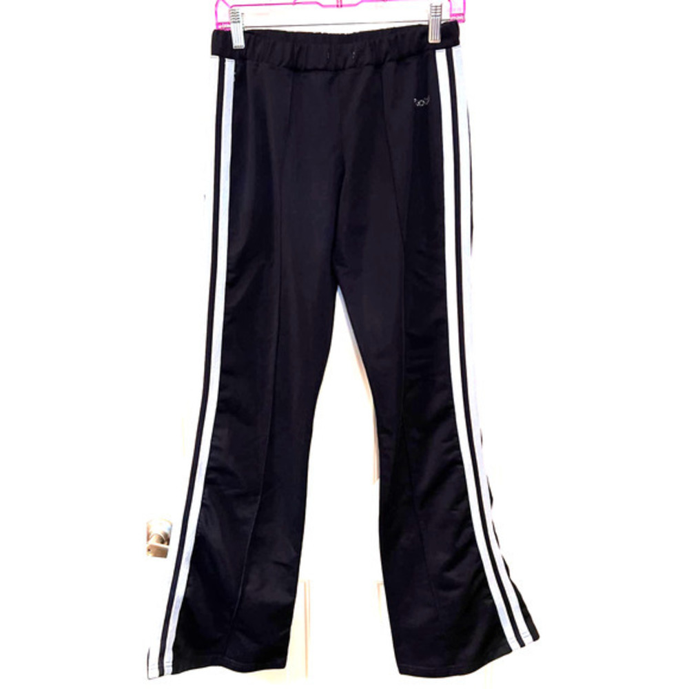 Mudd Sport Women's Activewear Blue Stripes Flare Size M 32" Inseam x 13 1/2" W